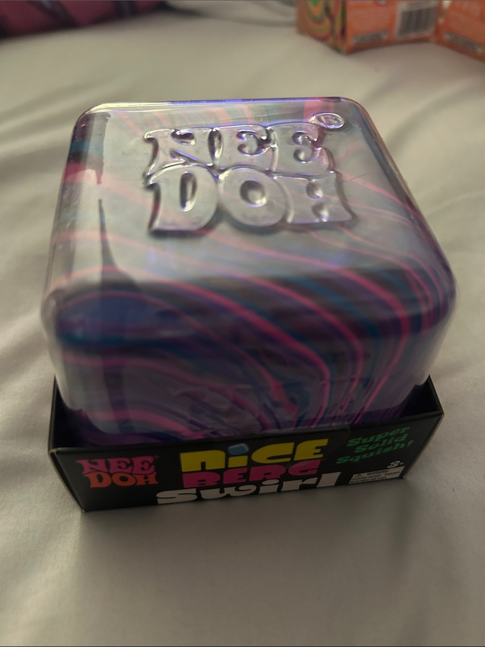Needoh Nice Berg Swirl Stress Squeeze Toy - Purple & Pink